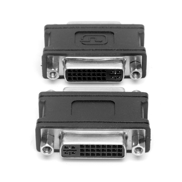 DVI female to DVI female adapter, black
