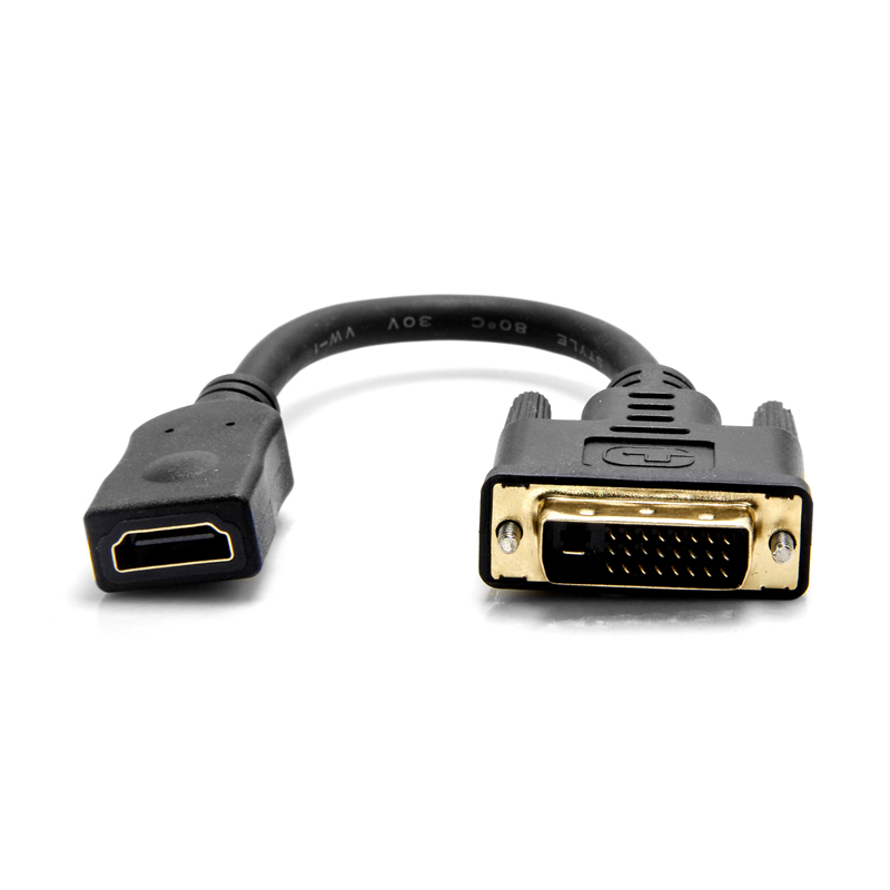 DVI 24+1 male to HDMI female cable adapter