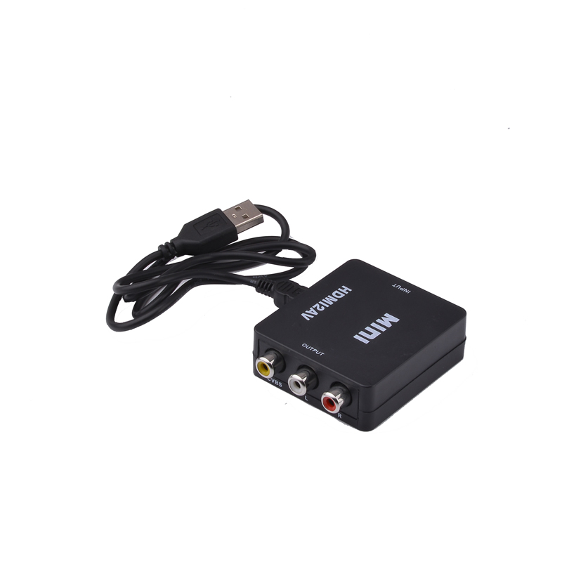 HDMI to AV converter, black color