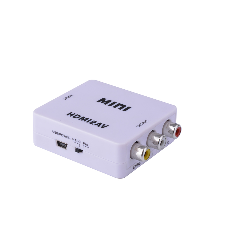 HDMI to AV converter, white color