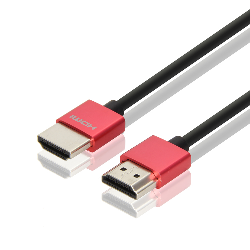 Aluminum red color HDMI male to male cable