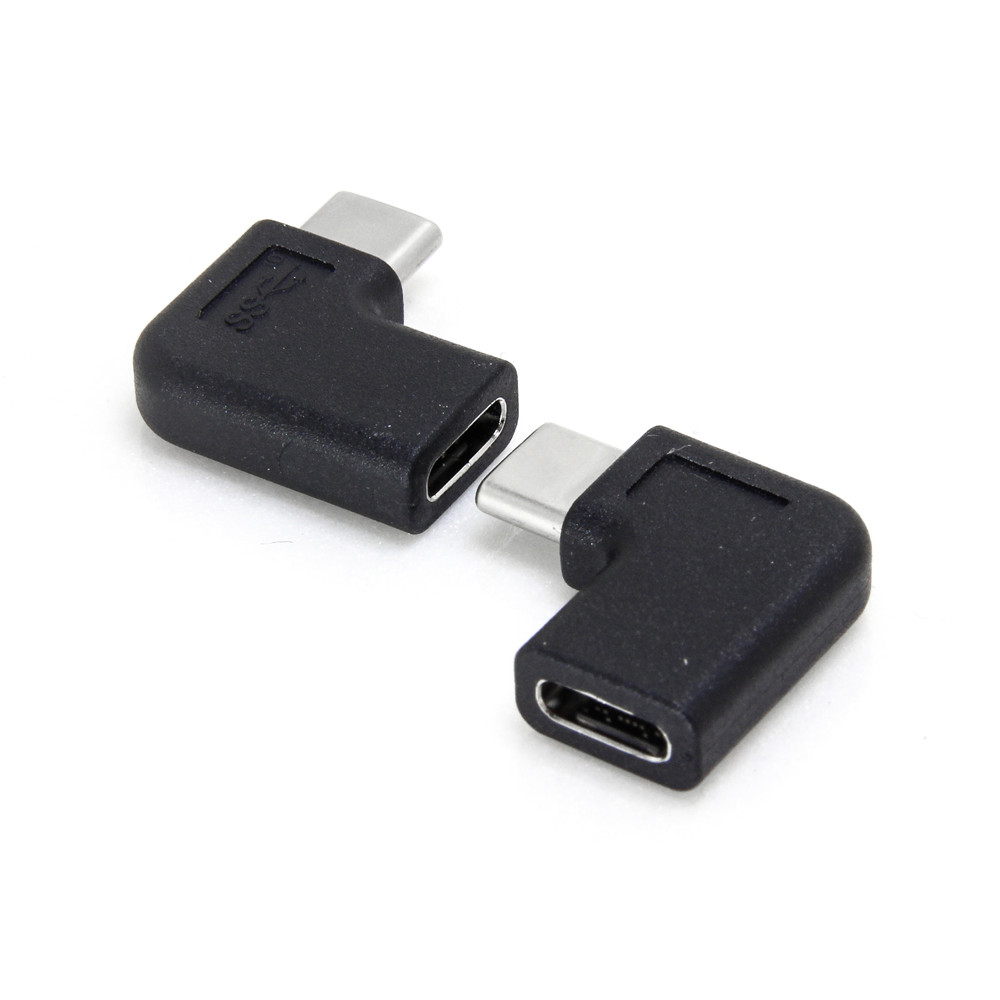 Type c male to female adapter, 90 degree