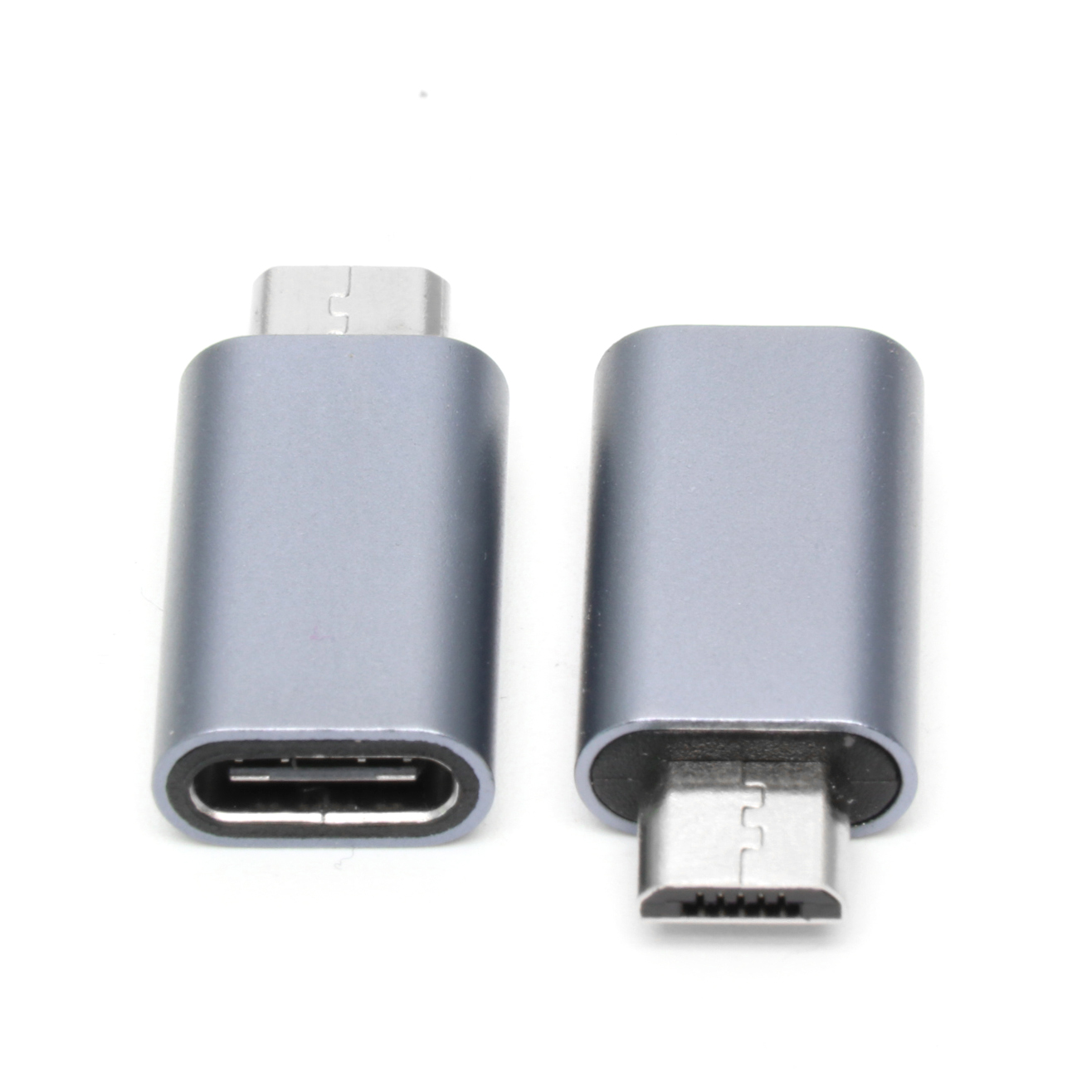 Aluminum alloy type c male to micro usb adapter