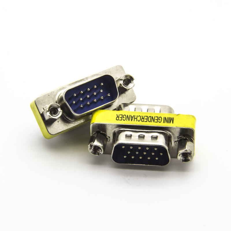 VGA 15P male to male connector, nickle plated