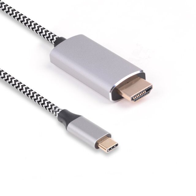 Type c male to HDMI male cable, 1.8m, Aluminum nylon braid