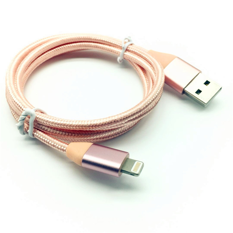 Lightning data cable, NYLON BRAID，aluminum alloy shell