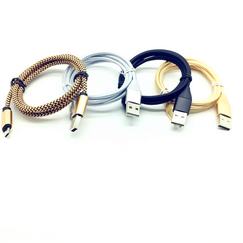 Preminum high quality nylon braid micro usb cable,COLORFUL
