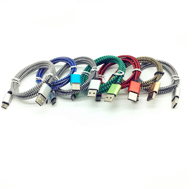 Colorful usb c data charging cable