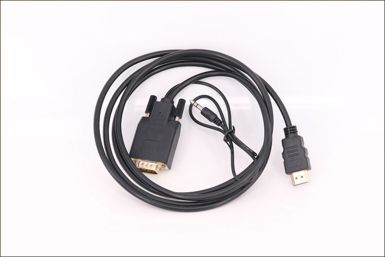 HDMI TO VGA CABLE WITH AUDIO, L=1.8M