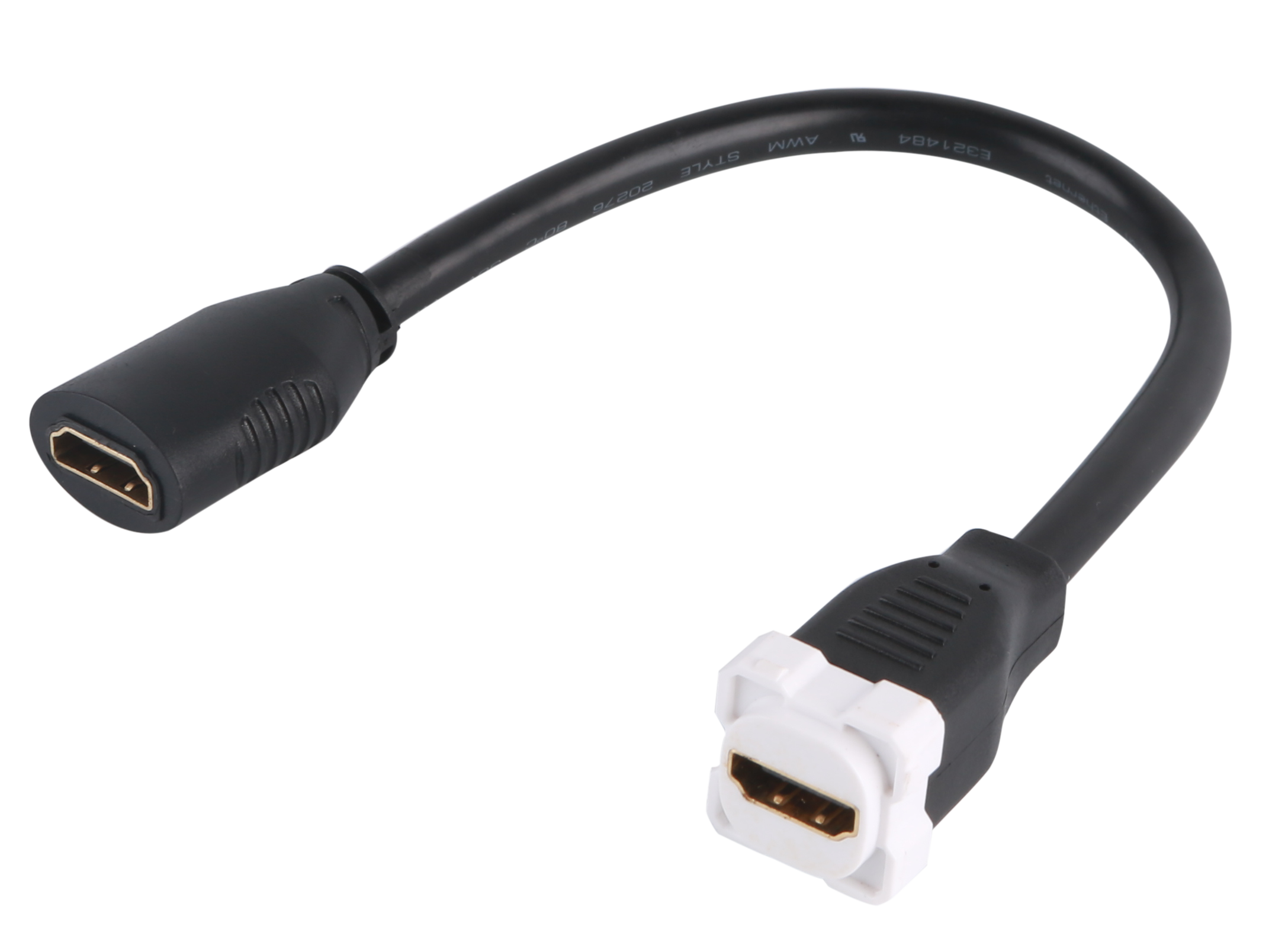 HDMI keystone cable, L=15cm, F/F, Australia type